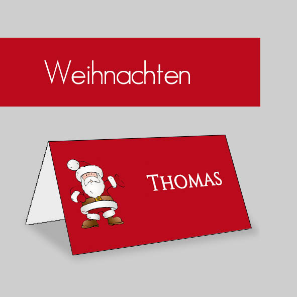 Tischkarten Weihnachten